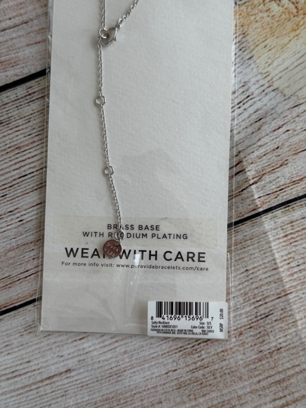 Pura Vida NWT Silver Jewelry Lot 3pc Bracelet, Necklace, Wave Barrett Boho Beach - Picture 6 of 9